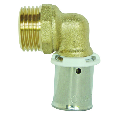 Coude mâle à sertir PER Ø12 - mâle 3/8'' (12/17) - Somatherm